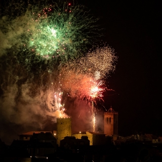 El castell de focs va tancar aquest dimarts el punt i final a la Festa Major de Santa Coloma de Queralt
