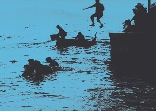 Imatge del cartell de la programació de cinema i jornades sobre els desplaçaments al Mediterrani