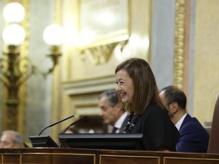 La presidenta del Congrés, Francina Armengol, durant el debat de la reforma del Reglament d&#039;ús de les llengües cooficials 