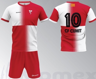 La nova samarreta recupera el disseny arlequinat, blanc i vermell, que el club esportiu lluïa als inicis de la seva història, fa més de cinquanta anys