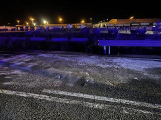 Punt de la carretera TV-7211 a Constantí, on s&#039;ha produït un xoc frontal amb una víctima mortal