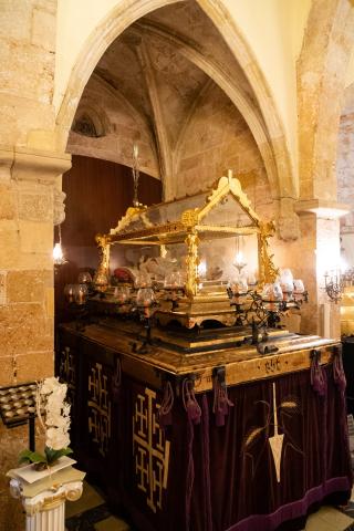El sant sepulcre de l’església de Sant Llorenç, un dels espais de les noves rutes de Setmana Santa