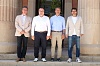 Els alcaldes de Vilafranca, Francisco Romero; Vilanova, Juan Luis Ruiz; el Vendrell Kenneth Martínez; i Igualada, Marc Castells