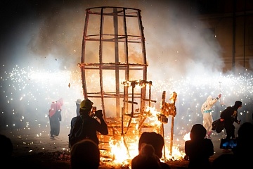 Imatge de la Crema de la Bota, un dels darrers actes del Carnaval 2024