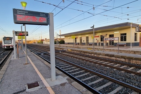 Imatge d'arxiu de l'estació de ferrocarril de l'Arboç, al Baix Penedès