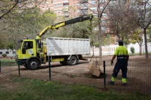 Treballs que s&#039;estan fent al pipi-can del Parc de la Ciutat, a Tarragona.