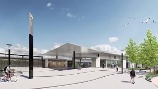 Imatge virtual de com quedarà la nova estació Reus-Bellissens