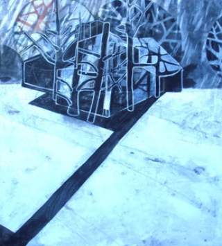 Un dels quadres de Montse Gonzàlez Papiol, que s&#039;exposa a la sala Lluís d&#039;Icart 