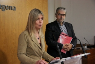 La presidenta de la Diputació de Tarragona, Noemí Llauradó, presenta els pressupostos del 2020 acompanyada del vicepresident, Quim Nin
