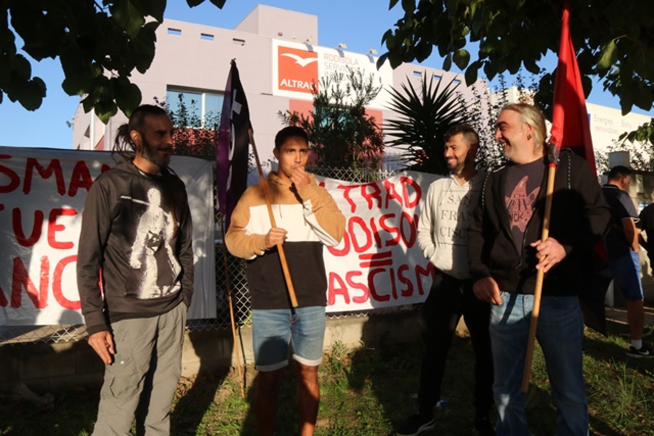 Treballadors d&#039;Altrad Rodisola en la protesta per denunciar repressió sindical 