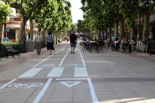 El passeig de l&#039;Estació de Valls, on s&#039;han paralitzat les obres del carril bici