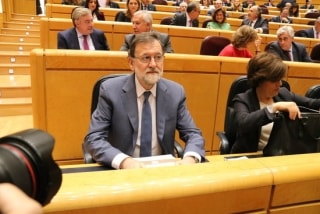 El president espanyol, Mariano Rajoy, aquest dimarts, al Senat
