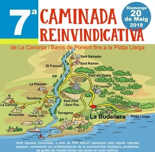 Detall del cartell de la 7a Caminada Reivindicativa de Tarragona