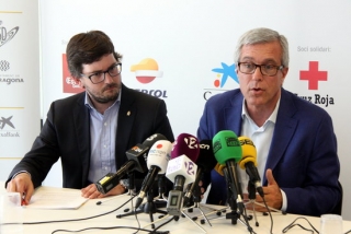L&#039;alcalde de Tarragona, Josep Fèlix Ballesteros, i el coordinador dels Jocs Mediterranis, Javier Villamayor, el passat 1 de juny