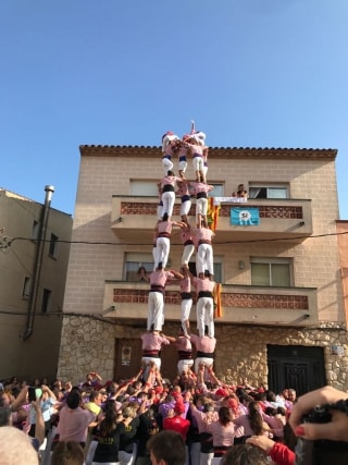El 5 de 8 dels Xiquets de Tarragona, diumenge, als Pallaresos