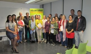 Imatge d&#039;arxiu dels participants en una edició anterior del Voluntariat per la Llengua, a Cambrils