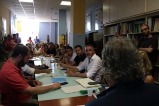 Els membres de les entitats que han participat en la constitució de la Plataforma per una sanitat pública de qualitat a Tarragona 