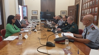 Imatge de la reunió de la Junta Local de Seguretat a l&#039;Ajuntament de Reus