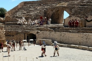 Recreació històrica dels Jocs de Nemea durant la cerimònia inaugural del festival de Tarraco Viva, el passat diumenge 13 de maig