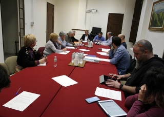 Imatge de la reunió celebrada ahir, de la Taula de Coordinació de les Festes Decennals