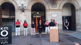 Acte de Proclamació de l&#039;Ambaixadora dels Xiquets de Valls 2021, celebrat a la plaça del Blat