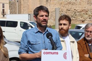 El ministre de Cultura, Ernest Urtasun, durant l&#039;atenció als mitjans a Tarragona