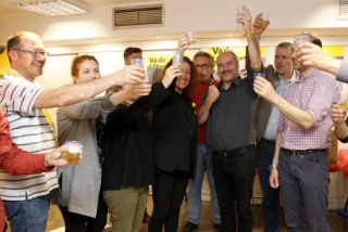 Celebració dels resultats de les eleccions generals al casal Rovira i Virgili, la seu d&#039;ERC a Tarragona, el 28 d&#039;abril de 2019