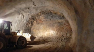 Imatge de les obres al tub est del túnel del coll de Lilla de l&#039;A-27, des de la boca nord, el 21 de desembre del 2020 