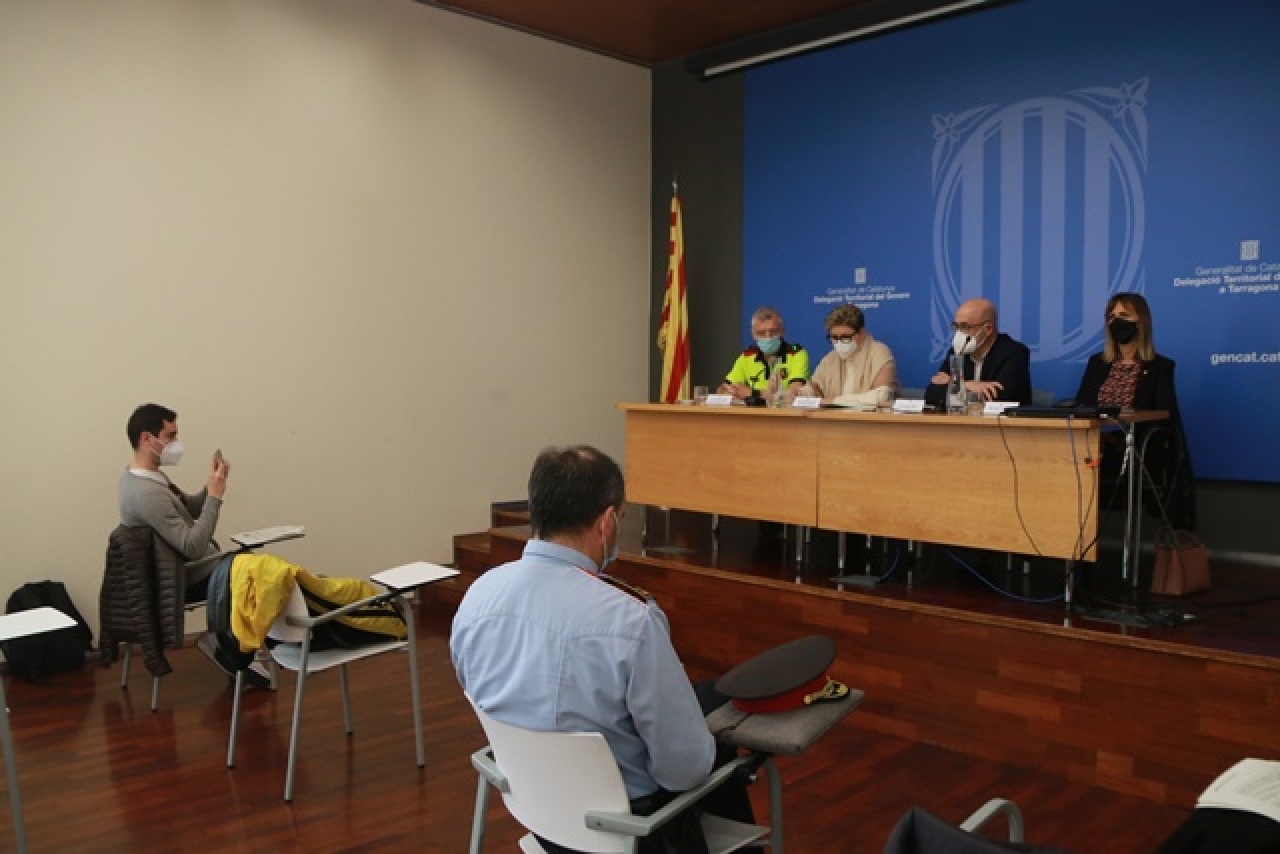 Imatge de la roda de premsa de presentació del balanç de sinistralitat al Camp de Tarragona 