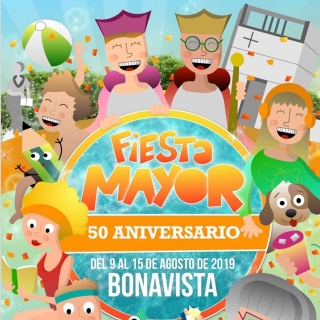 Cartell de la Festa Major de Bonavista 2019, dedicada al 50è aniversari de la creació de l&#039;Associació de Veïns