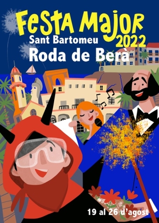 El cartell de la Festa Major de Sant Bartomeu 2022 de Roda de Berà, de Carmen Ledesma