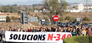 Un moment de la protesta del passat mes de novembre a l&#039;Arboç.