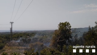 Imatge de la zona on s&#039;ha produït l&#039;incendi forestal, entre Bellvei i el Vendrell