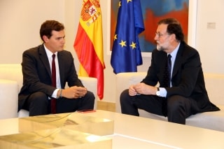 Imatge d&#039;arxiu d&#039;una reunió entre Mariano Rajoy i el líder de Cs, Albert Rivera, a la Moncloa, el passat 2 d&#039;octubre 