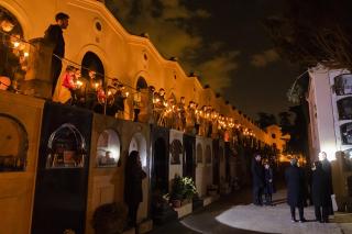 Imatge de la darrera edició de les visites nocturnes al Cementiri de Reus per Tots Sants