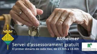 Cartell de difusió del servei d&#039;assessorament per l&#039;Alzheimer que s’ha fet per comunicar-ho a tota la població
