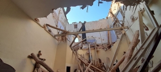 Ahir, dimecres 28 de juliol, es va enfonsar la de la teulada de l’església de Santa Maria d’Ollers de Barberà de la Conca