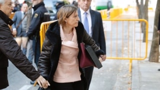 Carme Forcadell, aquest dijous, arribant al Tribunal Suprem a Madrid