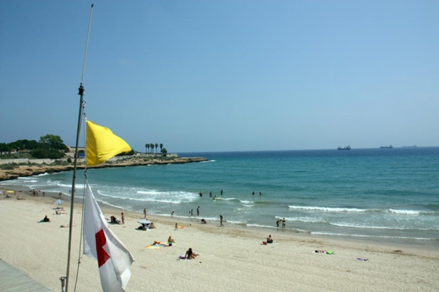 La platja del Miracle disposa de servei de vigilància i en el moment dels fets onejava bandera groga
