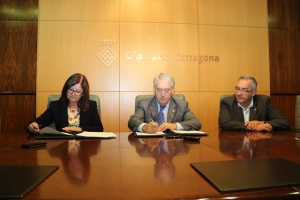 L&#039;alcaldessa de Cambrils, Camí Mendoza, i el president de la Diputació de Tarragona, Josep Poblet, han signat aquest dimarts el conveni de col·laboració.