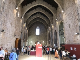 Visitants en la 18a edició de Terrània, el Festival Internacional de Ceràmica de Montblanc, a l&#039;antiga església de Sant Francesc