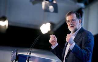 El president del govern espanyol, Mariano Rajoy, durant la seva intervenció en la cloenda de la convenció &#039;L&#039;Espanya emprenedora&#039;, a Elx