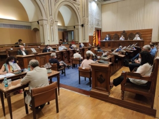 Imatge del saló de plens de la Diputació de Tarragona durant la sessió del 23 de juliol de 2020