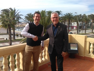 L&#039;alcalde de Salou, Pere Granados, amb el nou gerent del Patronat de Turisme, Marc Espasa