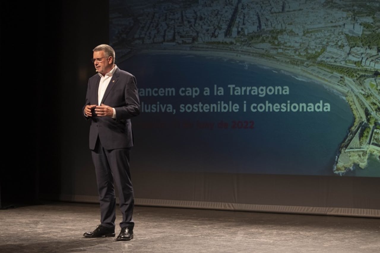 L&#039;alcalde de Tarragona, Pau Ricomà, ha pronunciat aquest vespre la conferència de ciutat &#039;Avancem cap a la Tarragona inclusiva, sostenible i cohesionada&#039;