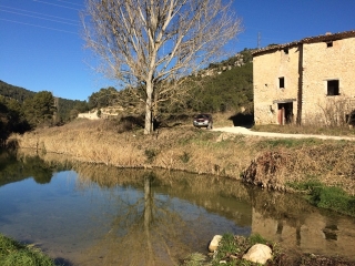 Imatge d&#039;arxiu del riu Gaià, al seu pas pel Molí de Seguer, a Pontils (Conca de Barberà)