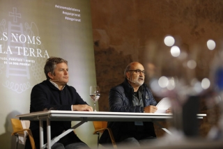 El viticultor Álvaro Palacios i del president de la DOQ Priorat, Sal·lustià Álvarez, durant la presentació de la nova classificació dels vins de la DOQ Priorat a Escalade 