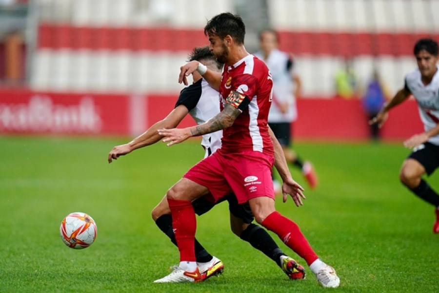 Imatge del partit disputat diumenge a l&#039;Estadi Jesús Navas entre el Sevilla Atlético i el Nàstic de Tarragona