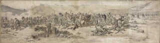 &#039;Estudi per al quadre La batalla de Wad-Ras&#039;, dibuix de Marià Fortuny