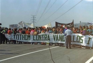 Manifestació pel tancament de la central nuclear Vandellòs I, després de l&#039;accident produït el 19 d&#039;octubre del 1989